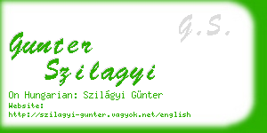 gunter szilagyi business card